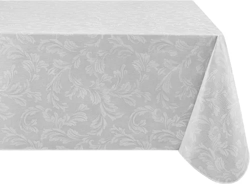 Miniatura 16 de Elrene Home Fashions Camile - Mantel de vinilo resistente al agua y a las manchas con reverso de franela, 70 x 70 pulgadas, redondo, azul