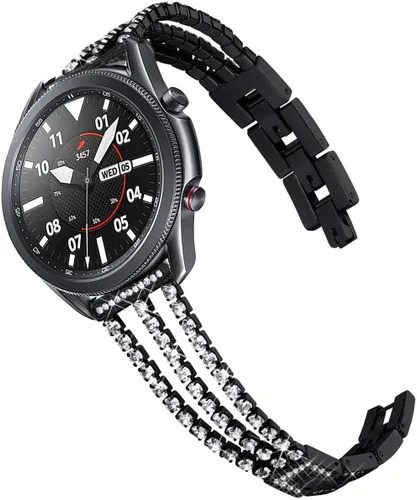 Miniatura 23 de DEALELE Correas compatibles con Samsung Galaxy Watch de 1.81 pulgadas / Galaxy 3 de 1.77 pulgadas / Gear S3, correa de repuesto de metal con textura