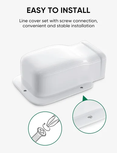 Miniatura 4 de Juego de cubierta de pared de entrada de 3" con accesorios de PVC para decoración de mini split sin conductos, aire acondicionado central y bombas