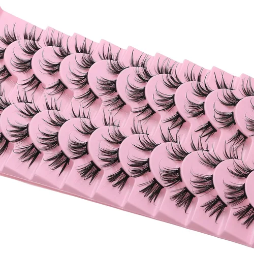 Miniatura 6 de Pestañas de manga en racimo, efecto de aspecto húmedo, pestañas húmedas de anime, extensiones de pestañas individuales, extensiones de pestañas