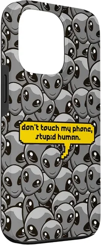 Miniatura 3 de Funda para iPhone 13 Pro Alien Dont Touch My Phone Stupid Human Funny Space Lover Case