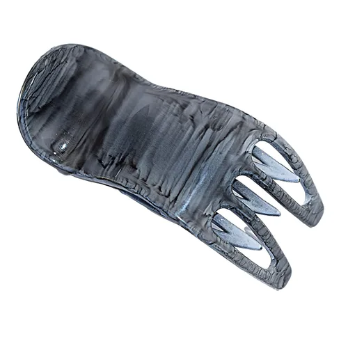 Miniatura 19 de Parcelona French Simply Bear Paw - Juego de 2 pinzas de acetato de celuloide mediano de 3 pulgadas para yoga y yoga (blanco y negro)