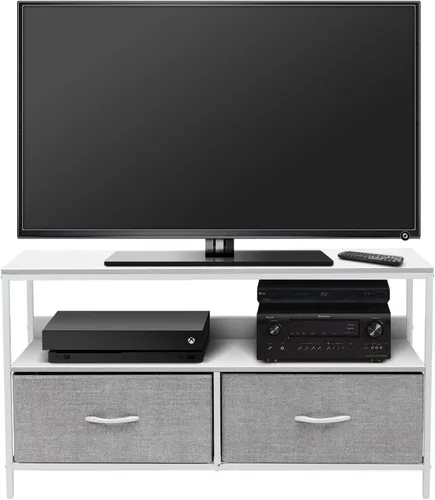 Miniatura 12 de Sorbus Mueble para TV con 2 cajones, baúl elevador de televisión con almacenamiento, muebles de dormitorio, sala de estar, armario y dormitorio Gris