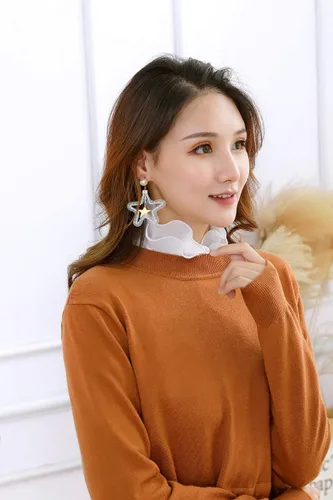 Miniatura 7 de SUZALA Women Half Shirt for Blouse, Dickey Collar False Fake Collars for Sweater Coat