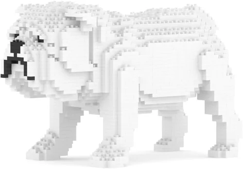Miniatura 6 de JEKCA Bulldog inglés 01S-M03 Bloques de construcción de plástico para perros Edad 14+ Marrón claro