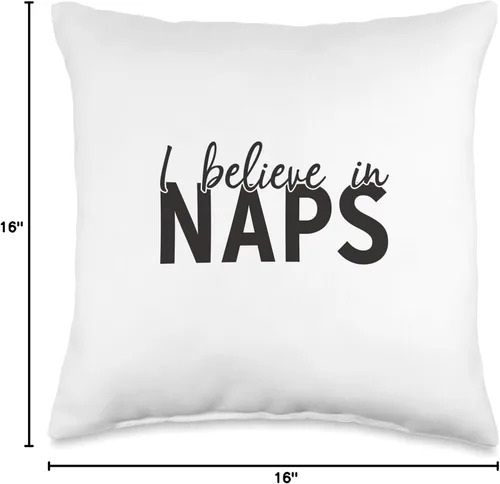 Miniatura 4 de TNT I Believe in Naps - Almohada gráfica, 16 x 16 pulgadas, multicolor