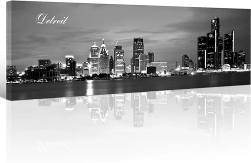 Miniatura 18 de Atlanta Skyline - Arte de pared para sala de estar, lienzo de paisaje urbano, decoración moderna para el hogar, imágenes panorámicas, edificio