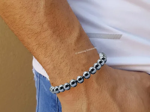 Miniatura 722 de Amazing Gemstone Pulsera de cristal para mujeres y hombres, pulsera de cristal curativo de protección, pulsera elástica con cuentas de piedras