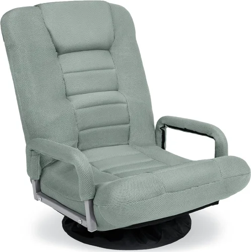 Miniatura 19 de Best Choice Products Silla Giratoria para Juegos de 360 Grados Silla de Piso Multiusos Mecedora para TV, Lectura, Jugar Videojuegos con Soporte