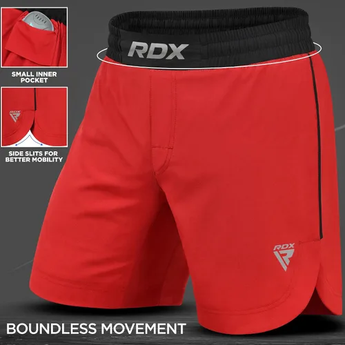 Miniatura 3 de RDX Pantalones cortos de MMA para entrenamiento y kickboxing Pantalones cortos de lucha para artes marciales, pelea de jaulas, Muay Thai, BJJ