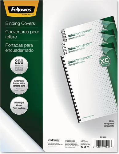 Miniatura 3 de Portadas Fellowes de PVC de alta transparencia para encuadernado, Transparente