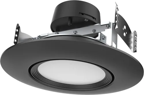 Miniatura 2 de Satco LED Retrofit cardán Downlight, CCT seleccionable 2700K/3000K/3500K/4000K/5000K, 4 pulgadas, acabado de níquel cepillado