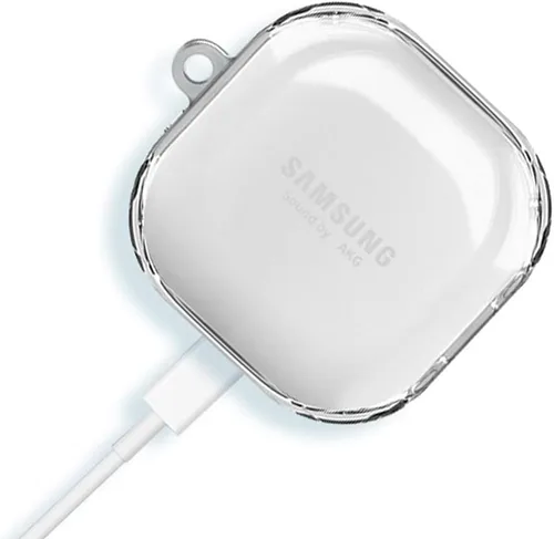 Miniatura 4 de CaseHome Funda con nombre personalizada compatible con Samsung Galaxy Buds Live (versión 2020) Buds Pro (versión 2021), cubierta transparente de TPU