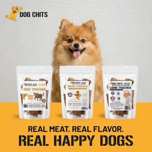 Miniatura 7 de Dog Chits Tráquea de carne para perros de 1 libra – 100% de un solo ingrediente, alta en proteínas, baja en grasa – Glucosamina para apoyo articular