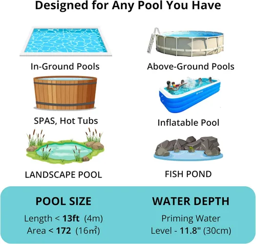 Miniatura 5 de Aspiradora de piscina inalámbrica para sobre el suelo, aspiradora de mano para spa de piscina para piscinas enterradas y bañeras de hidromasaje