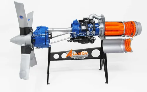 Miniatura 3 de Allison Modelo 501-D13 Prop-Jet Motor de aeronave (STEM) 1/10 Escala Kit