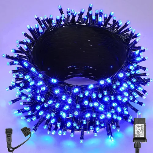 Miniatura 16 de WBao - Cadena de luces LED para Halloween de 300 luces, 108 pies, luces LED súper brillantes con certificación UL, 8 modos de iluminación