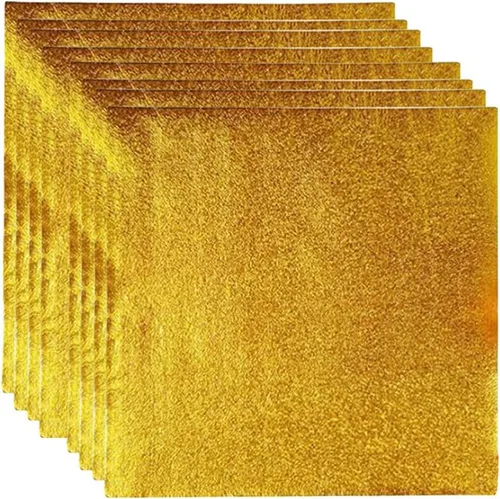 Miniatura 8 de 500pcs Golden Chocolate Candy Foil Candy Wrappers Papel de aluminio para papel de embalaje de papel de embalaje de papel de aluminio