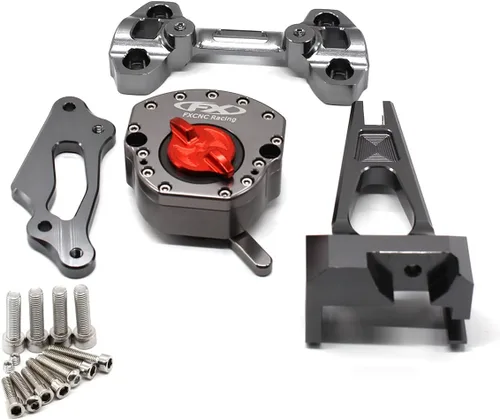 Miniatura 6 de Estabilizador de amortiguador de dirección de motocicleta con soporte de montaje compatible con MT-09 MT09 / Street Rally FZ-09 2014 2015 2016 2017