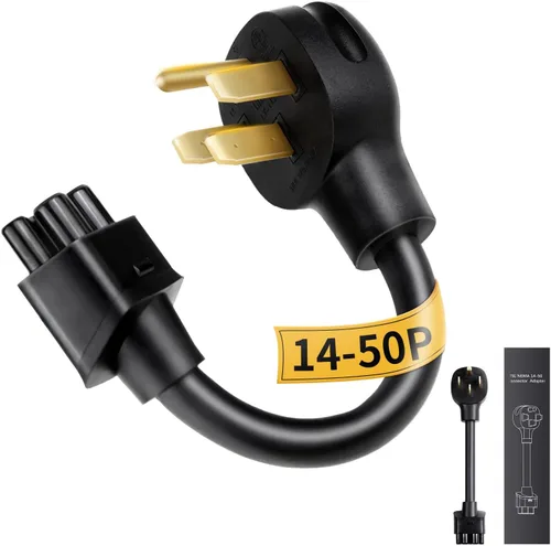 Adaptador Tesla NEMA 14-50P, Adaptador NEMA 14-50P de 250V 50 AMP para Tesla Gen 2, Cable de 17.5mm de alta resistencia, Carga rápida para Tesla