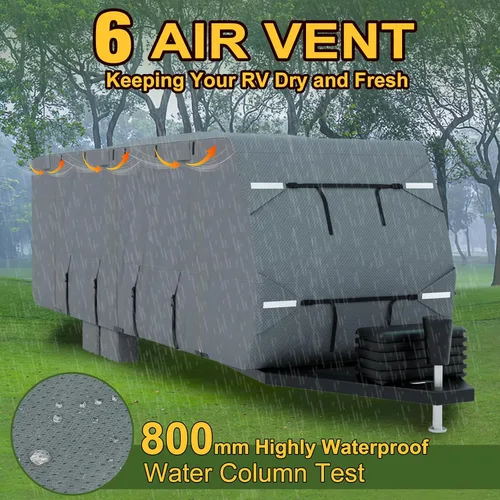 Miniatura 6 de Mofeez Cubierta para cámper, extragruesa, 7 capas, de 16 a 18 pies, resistente al viento, impermeable, antidesgarros, parches adhesivos