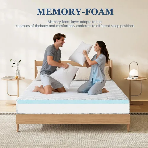 Miniatura 3 de EYN Colchón de espuma viscoelástica de tamaño individual, colchones de cama individual de 5 pulgadas en una caja, alivia la presión con soporte