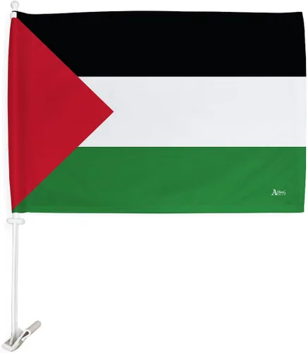 Bandera palestina de coche bandera de Palestina para Carros Auto pequeños regalos Palestina Decoración de 12 x 18 pulgadas Soporte de montaje Clip