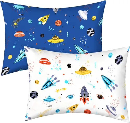 Miniatura 21 de Fundas de almohada para niños pequeños, paquete de 2 fundas de almohada que se adaptan a almohadas de 13 x 18 o 12 x 16 pulgadas, funda de almohada