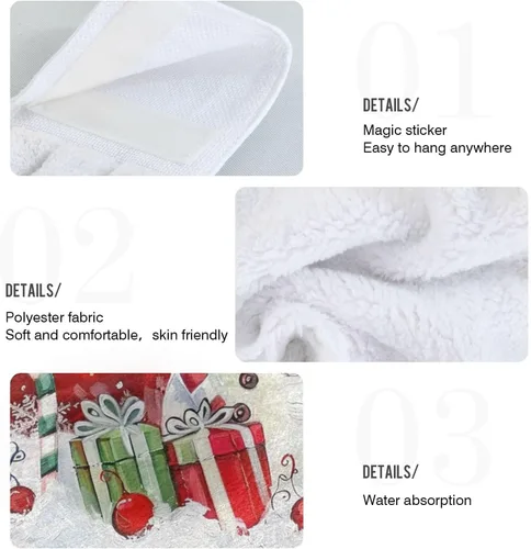 Miniatura 5 de Boccsty Toallas de baño con diseño de muñeco de nieve de Navidad, 2 piezas, toallas de baño de mano de invierno, toallas de cocina, toallas de té