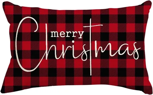Miniatura 11 de RABUSOFA Fundas de almohada de Navidad con mensaje de Feliz Navidad, decoraciones para el invierno, fundas de almohada decorativas, fundas