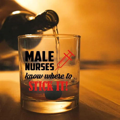 Miniatura 4 de AGMDESIGN Caja de regalo de cristal de whisky para enfermera masculina, regalo de jubilación para trabajadores de la salud, regalos divertidos