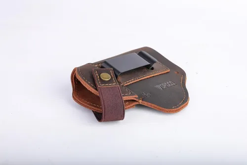 Miniatura 11 de Funda de pistola universal de cuero IWB/OWB para hombre y mujer, derecha/izquierda, funda oculta compatible con Glock 17/19/23/26/42/43X, Taurus