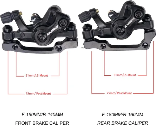 Miniatura 2 de ZUKKA Kit de freno de disco para bicicleta con 1 par de pinzas delanteras y traseras de montaña, rotores de 6.299 in, palancas de freno de bicicleta