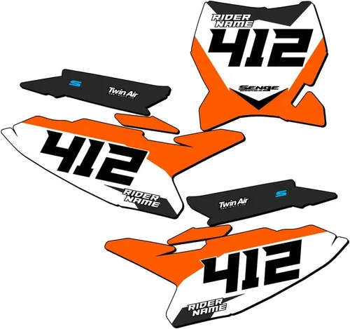 Miniatura 4 de 1998-2001 SX 65 SG63 Custom MX matrículas Senge Graphics Kit compatible con KTM