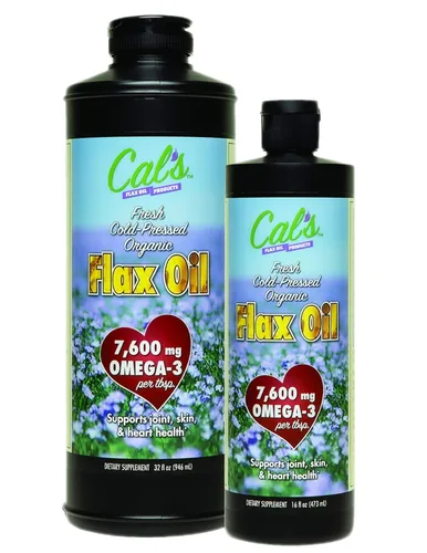 Miniatura 8 de Cal's Aceite de lino, linaza prensada en frío, alto en ácidos grasos omega-3, aceite de linaza sin refinar, suplemento líquido de aceite esencial
