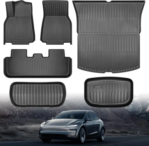 Miniatura 11 de Alfombrilla para maletero y portón trasero para Tesla nuevo modelo Y Juniper 2026, alfombrilla protectora para maletero, forros para puertas