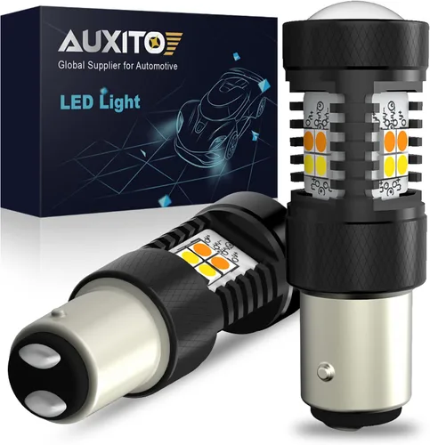 Miniatura 22 de AUXITO Bombilla LED 1157 blanca, superbrillante 2057 2357 7528 BAY15D, bombillas LED para respaldo, señal inversa, intermitente, estacionamiento