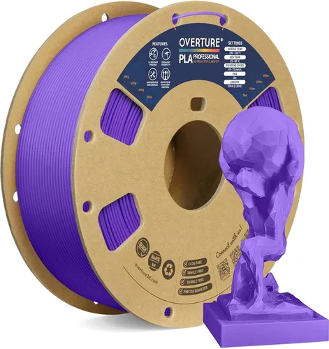 Miniatura 53 de Overture PLA Plus (PLA+) Filamento de 1/16 pulgadas, dureza mejorada con rollo PLA, con superficie de construcción 3D de 7.87 × 7.87 pulgadas, PLA