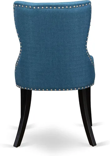 Miniatura 9 de East West Furniture ESSI3-BCH-21 - Juego de comedor de 3 piezas para espacios pequeños, contiene una mesa de comedor redonda con pedestal y 2 sillas