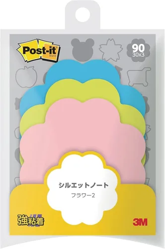 Miniatura 11 de Post-it SSS-YA2 Notas adhesivas fuertes, diseño de silueta, hortensia 2.7 x 2.7 pulgadas (2.717 x 2.717 in), 30 hojas x 3 almohadillas