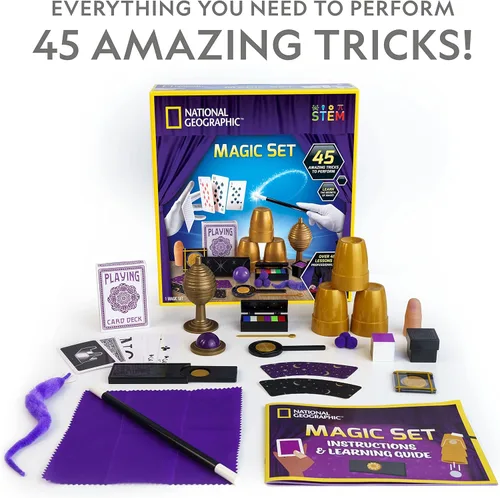 Miniatura 4 de Set de Magia para Niños National Geographic - 45 Trucos de Magia para Niños para Realizar con Instrucciones de Video Paso a Paso para Cada Truco