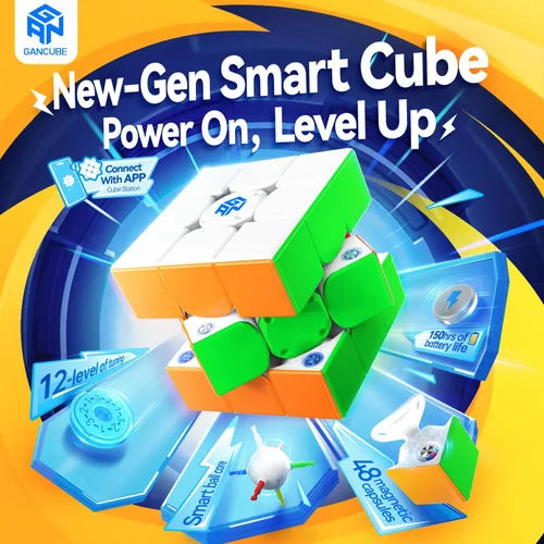 Miniatura 2 de GAN 356 i Carry E, Cubo de Velocidad Inteligente 3x3 Magnético Conectado Electrónico Bluetooth para Niños y Adultos con Temporizador, Seguimiento