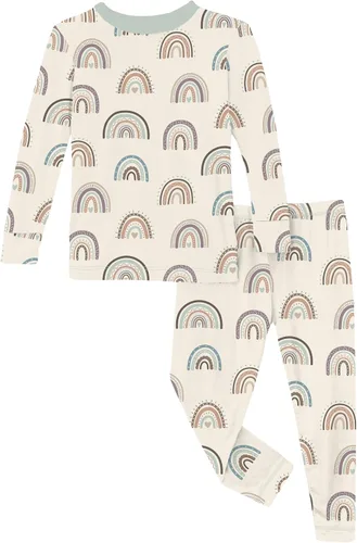 Miniatura 145 de KicKee Pants Conjunto de pijama de manga larga con estampado de piezas