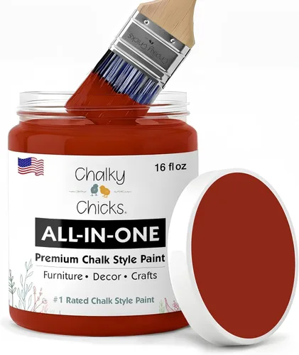 Miniatura 202 de Chalky Chicks - Pintura mate a la tiza, no requiere lijado, 4 onzas líquidas, color gris oscuro (Gun Metal Gray), para muebles, pintura sin Gris