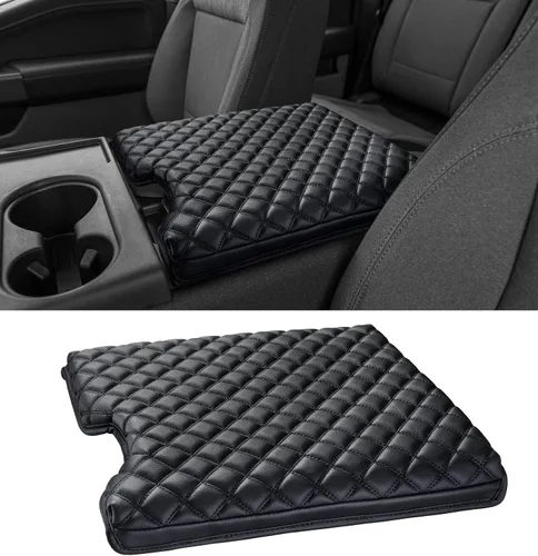Miniatura 15 de Cubierta de consola central Sinvanho para Ford F150 F250 F350 F450 F550 2015-2025 con asiento de salto 40/20/40, cubierta protectora de reposabrazos