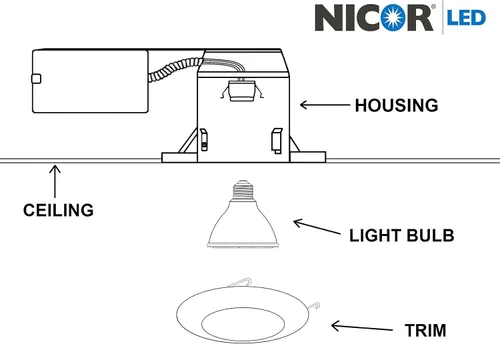 Miniatura 6 de NICOR Lighting - Recorte de ducha empotrado de 6 pulgadas en bronce frotado con aceite con lente Albalite (17505OB)