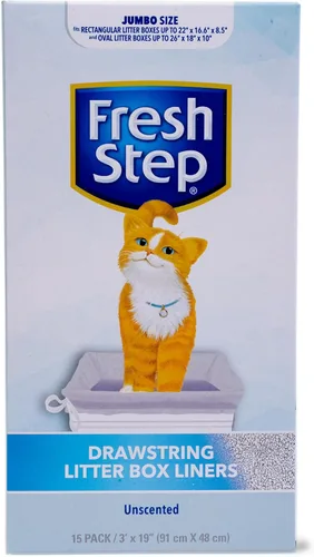 Miniatura 9 de Fresco Paso Cordón Cat Litter Box Liners, perfumado, tamaño jumbo, 36" x 19" - 7 unidades por caja, 2 cajas