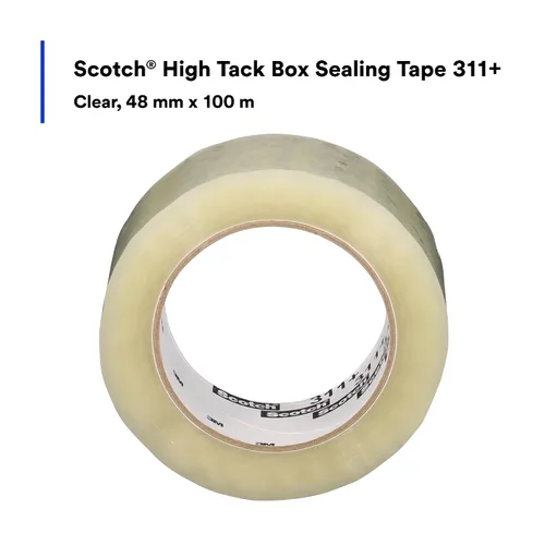 Miniatura 3 de Scotch High Tack Box - Cinta selladora 311+, envío en frío, almacenamiento en congelador, color transparente, 1.890 in x 328.1 ft, 36 por caja