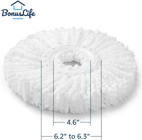 Miniatura 3 de BonusLife - Repuesto de repuesto para cabezal de trapeador giratorio circular, 3
