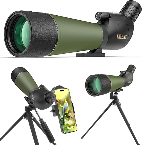 Gosky Flagship DiamondEdge 20-60x80 Alcance de detección con trípode, bolsa de transporte y soporte rápido para teléfono - Alcance de observación